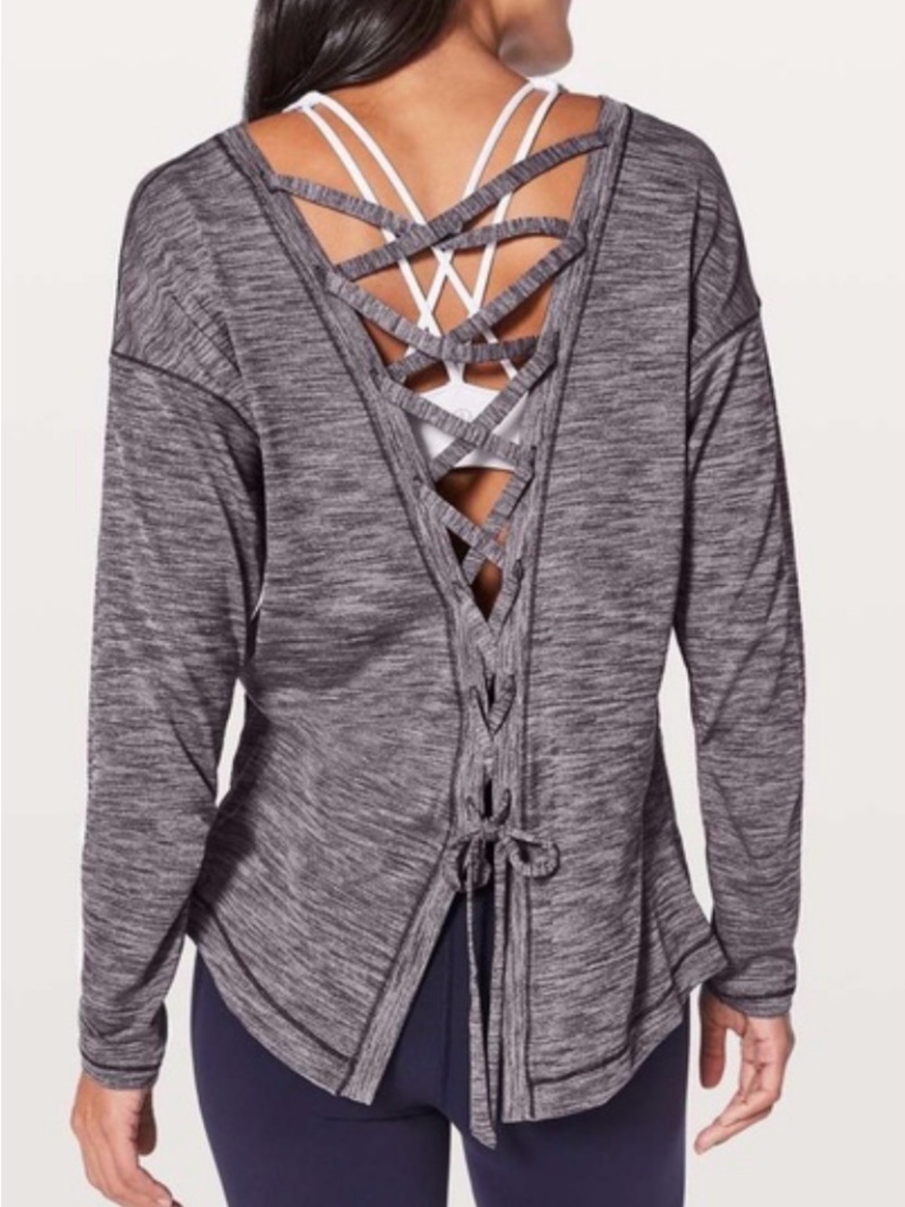 lululemon athletica Heathered Purple Long Sleeve Top